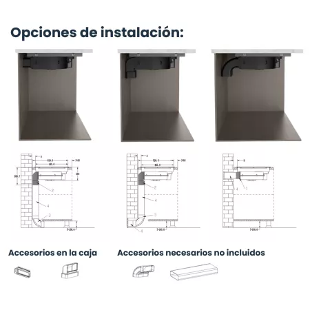 Kit de instalación para campana HH-W83A874 Infiniton - 4