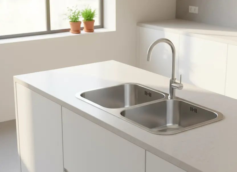 Fregadero modelo Belcanto82C2 en una cocina 2