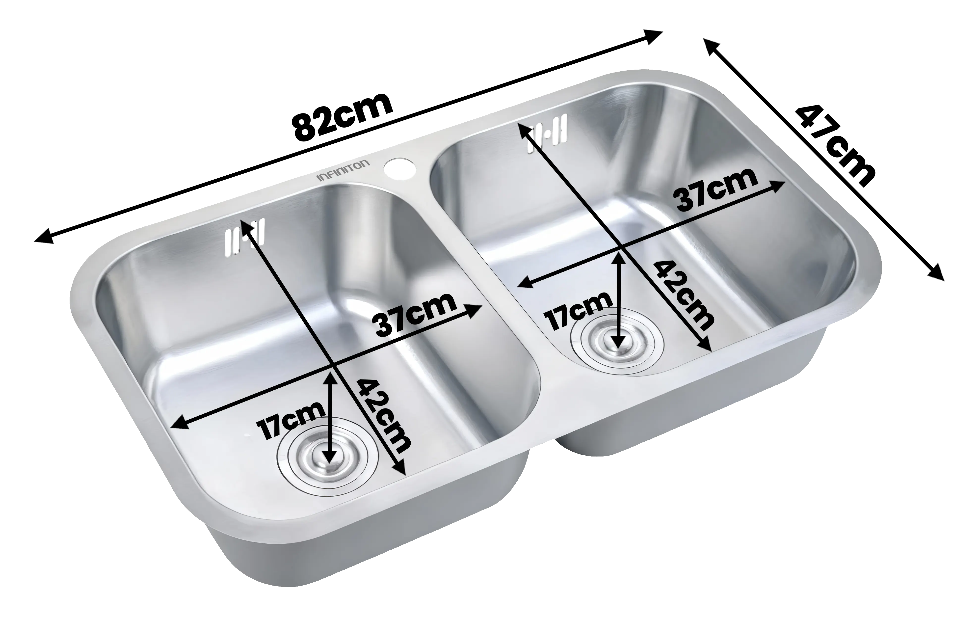 Fregadero Belcanto82C2 con medidas