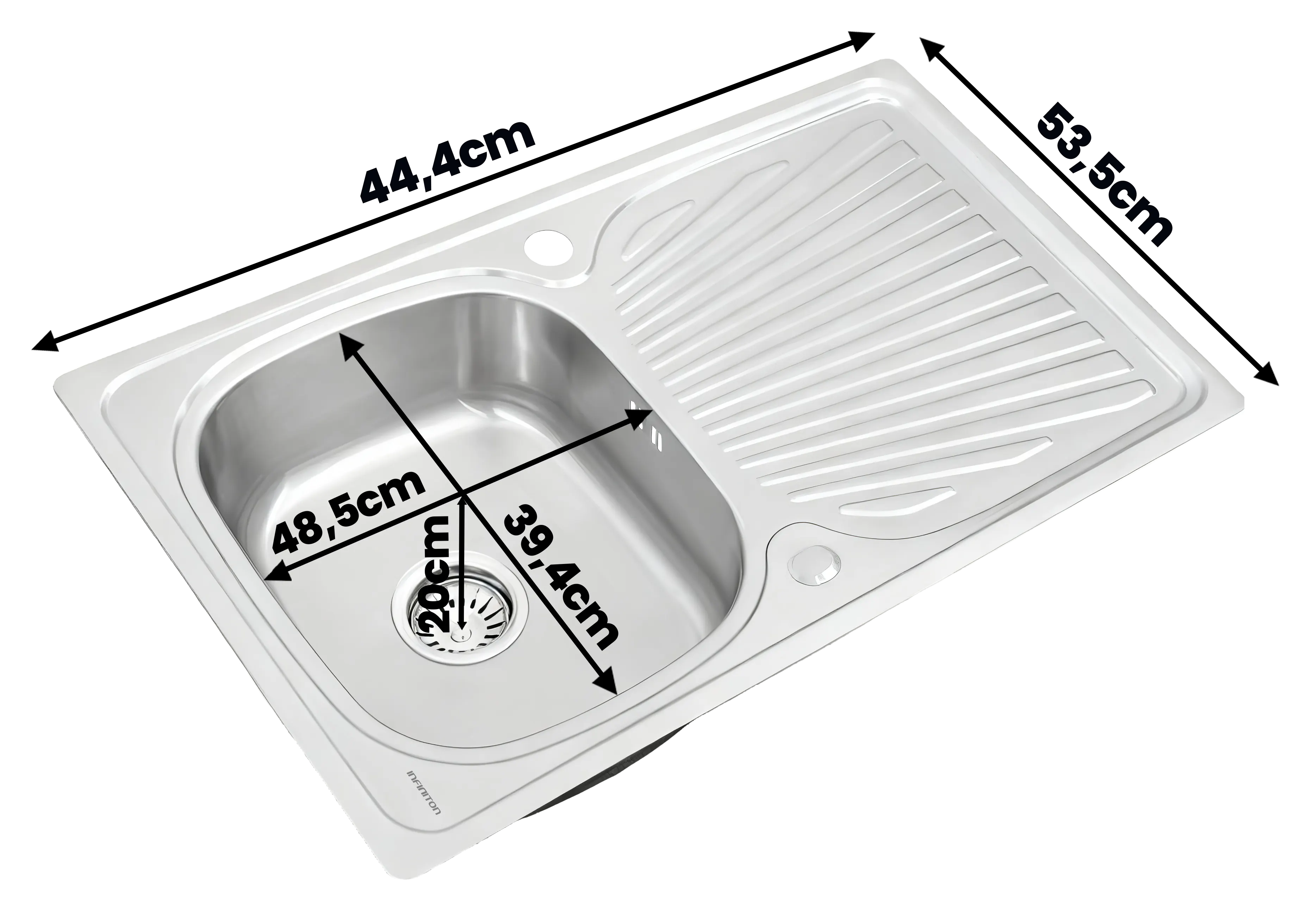 Fregadero Belcanto86RC1 con medidas