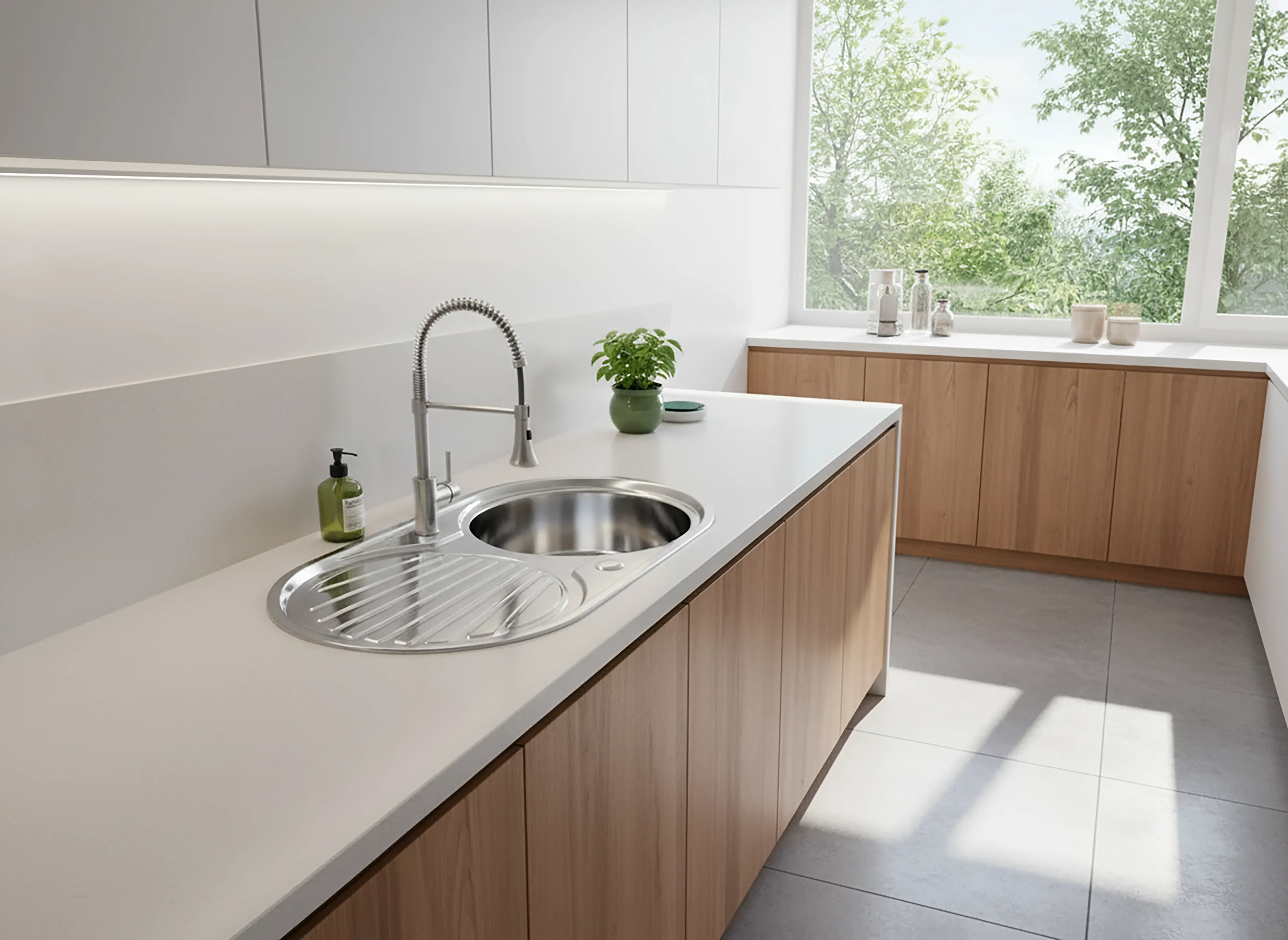 Fregadero modelo Reale85RC1 en una cocina 2