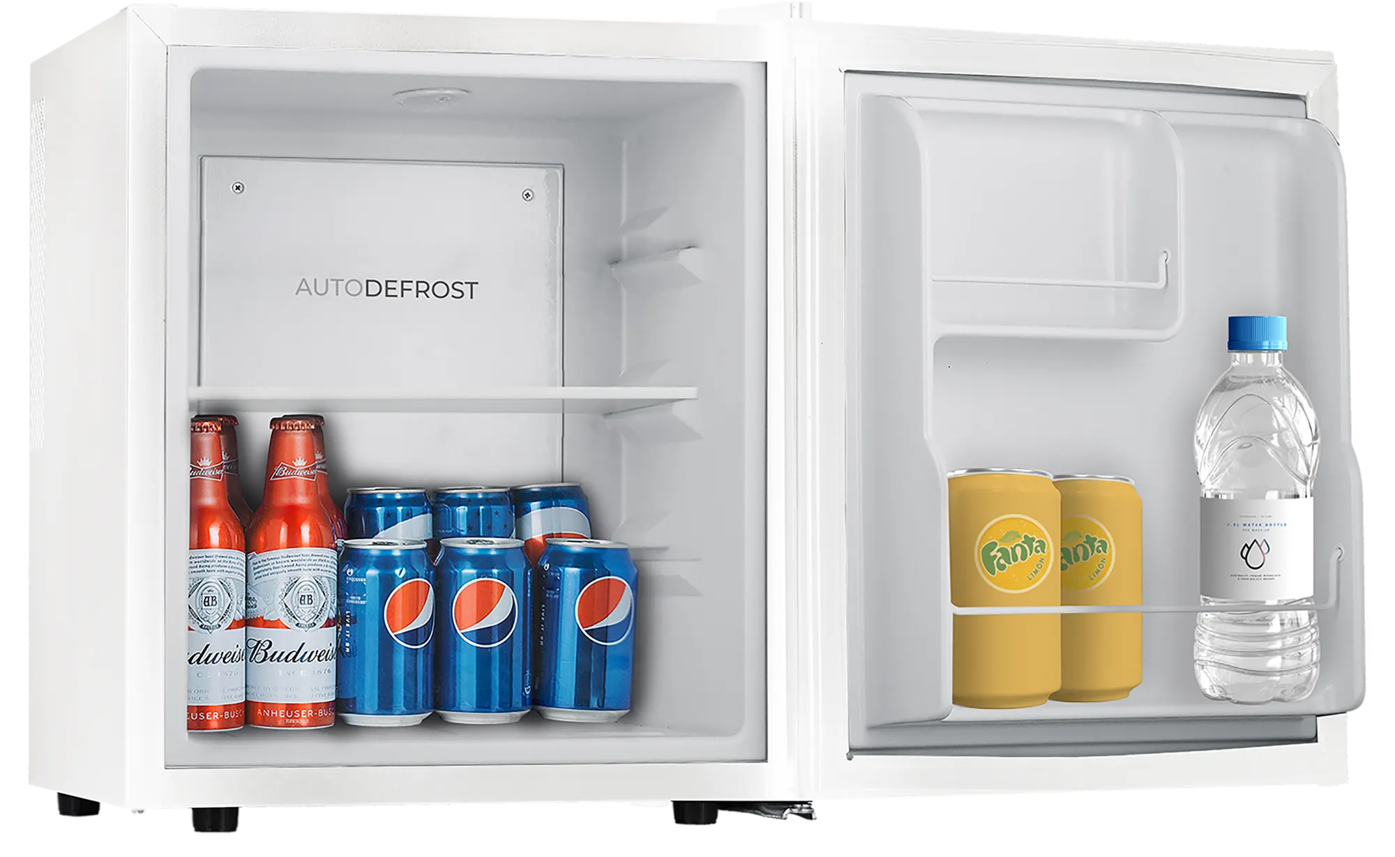 Frigorífico con puerta abierto al máximo de su límite