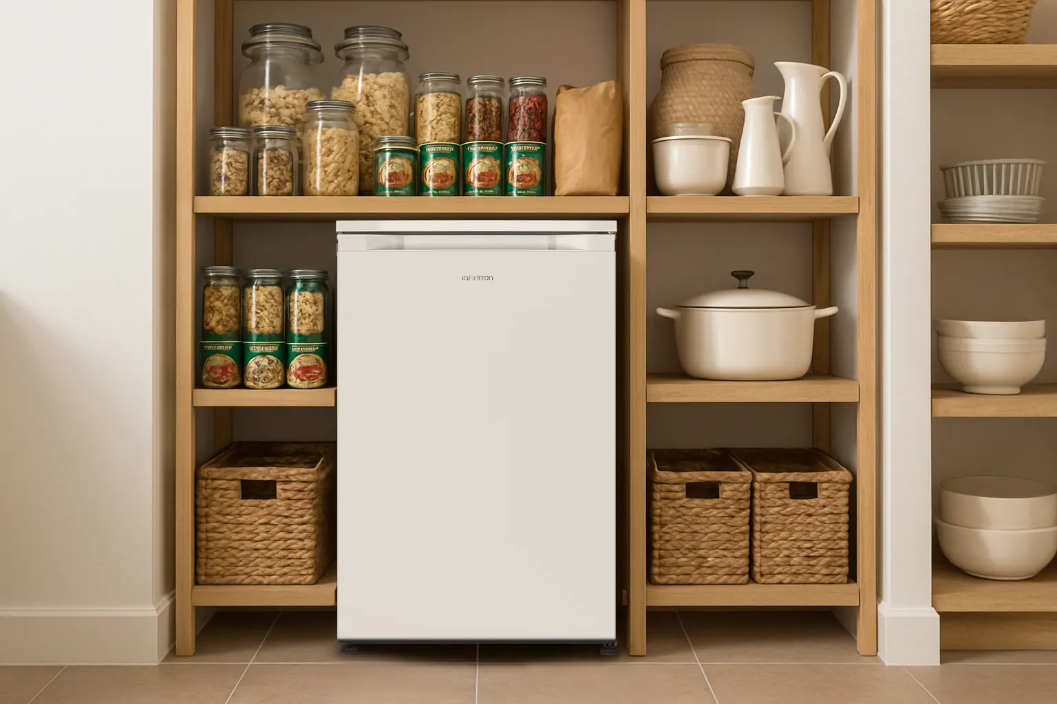 Congelador CV-88L8WEK en despensa