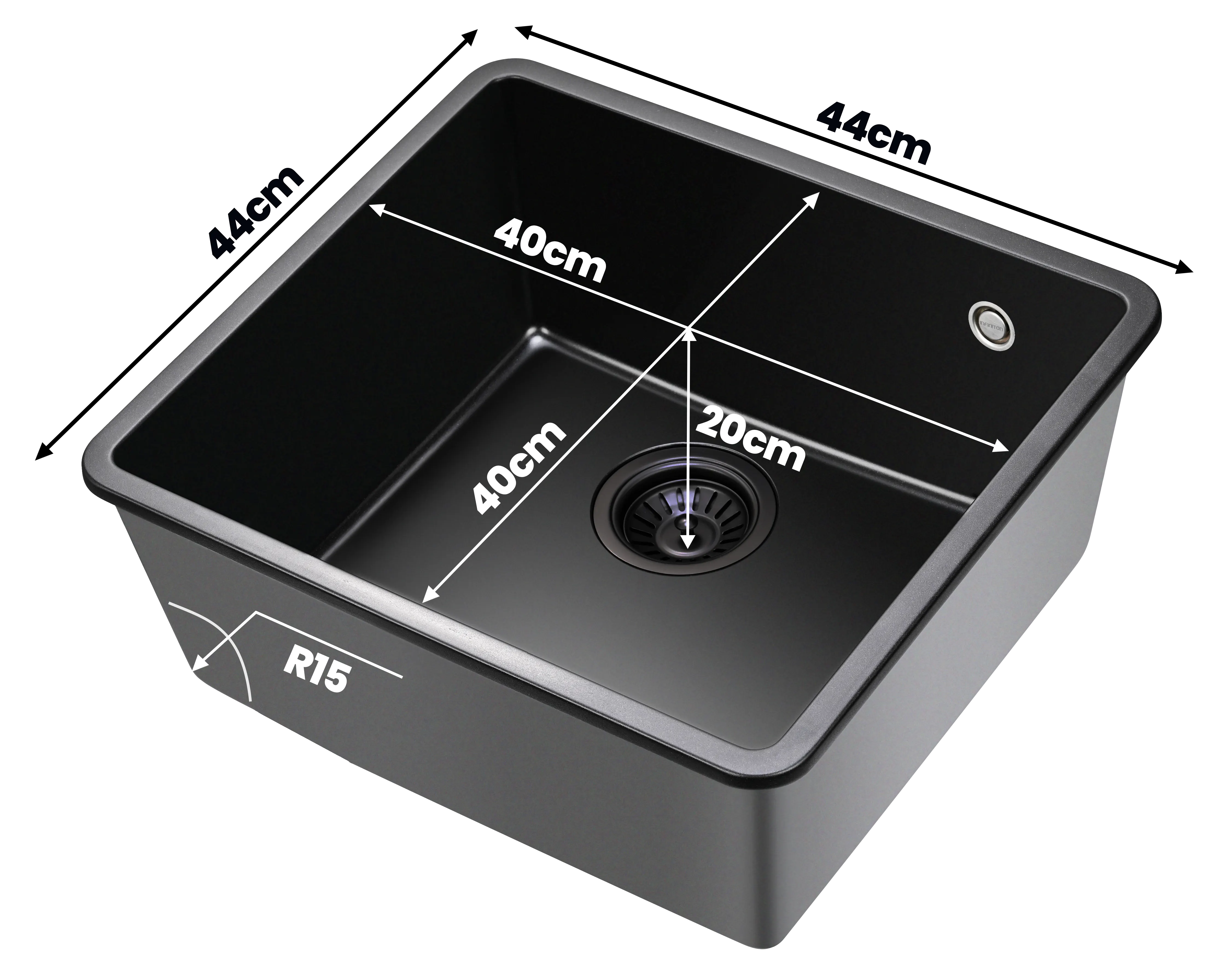 Fregadero Disfrutar40.40QZ con medidas