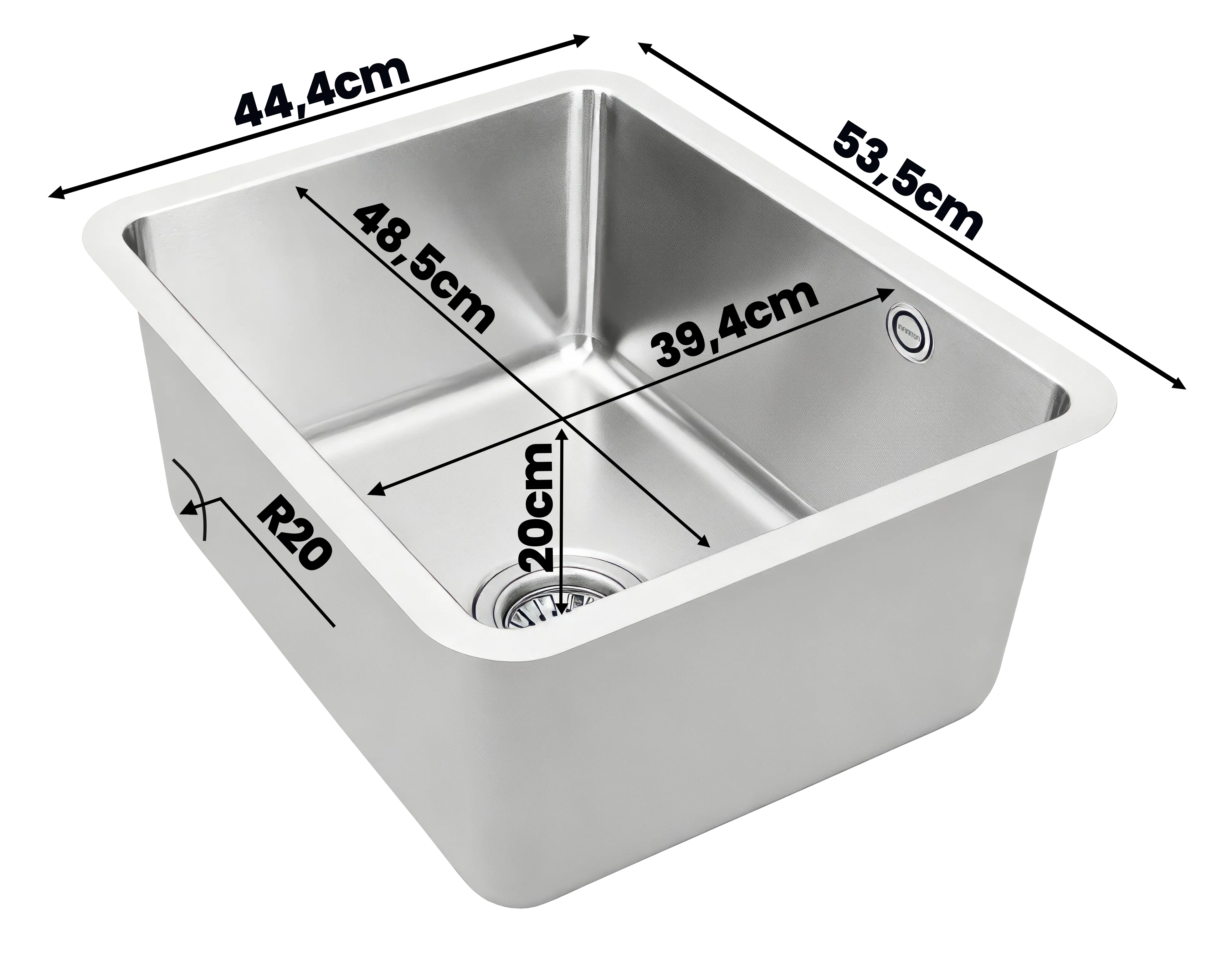 Fregadero Elkano50.40 con medidas