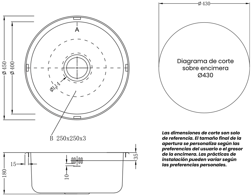 Esquema de encastre del modelo Etxebarri45.18