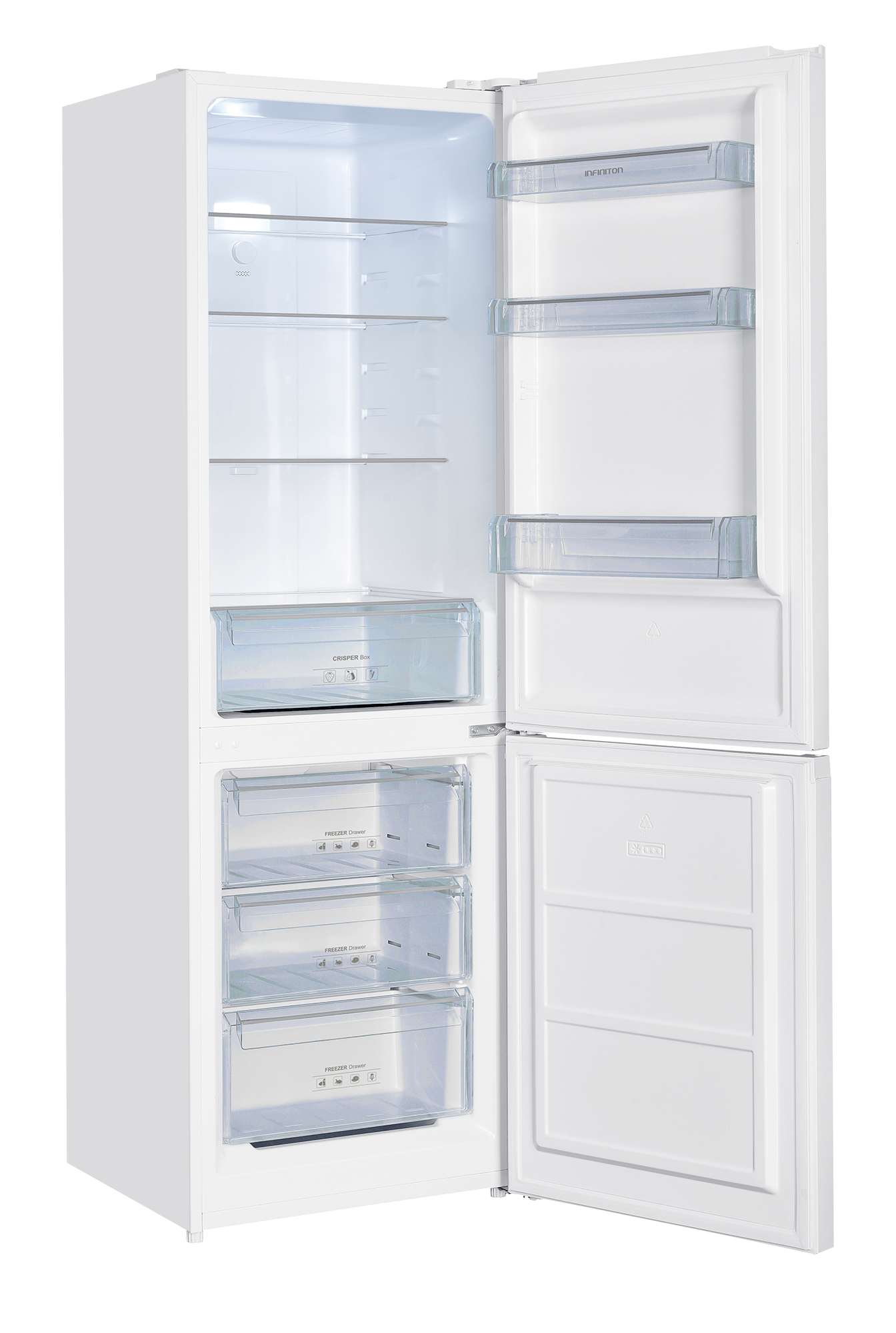 Frigorífico abierto, se ve el interior