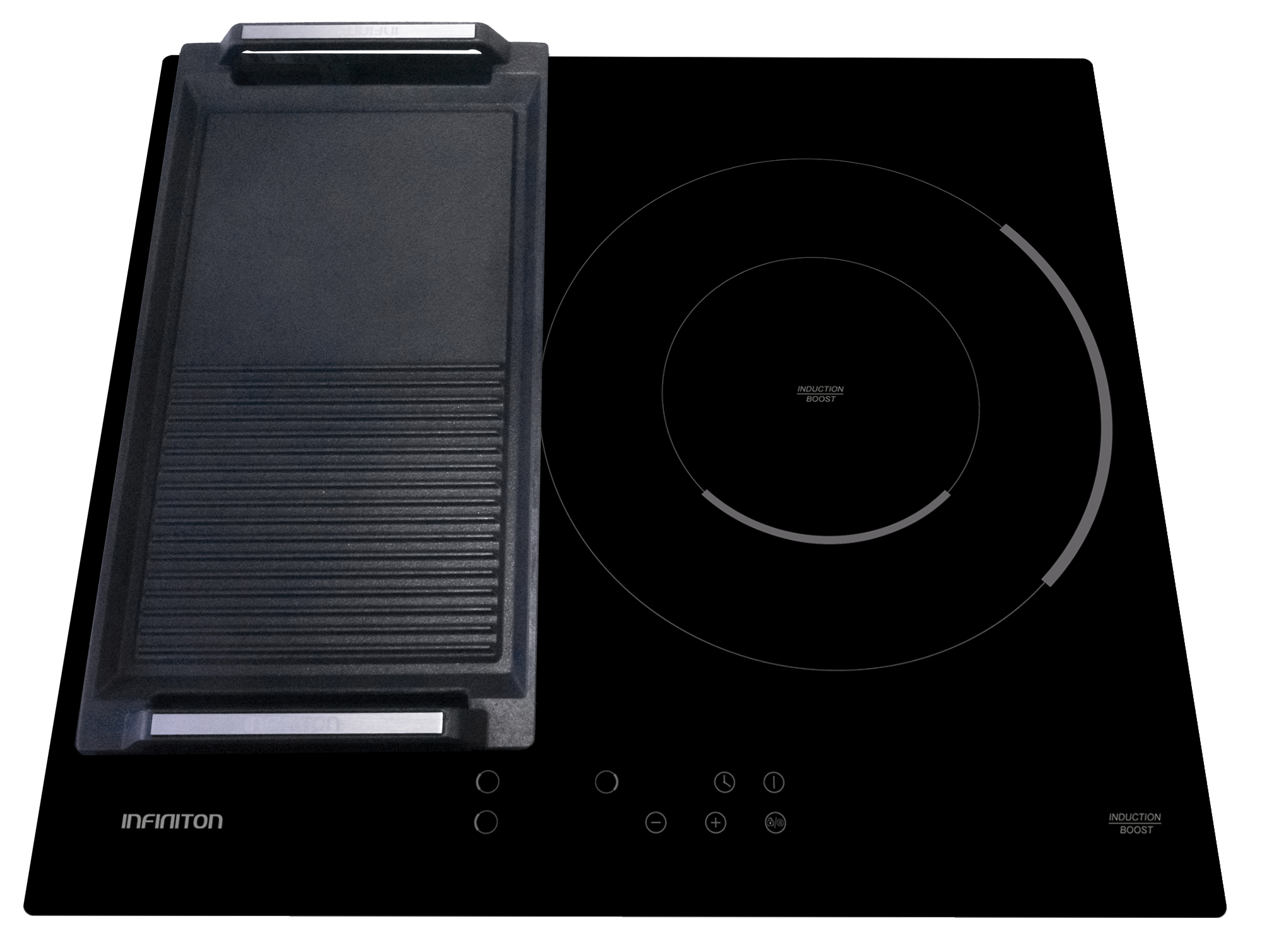 Plancha grill encima de una placa de inducción