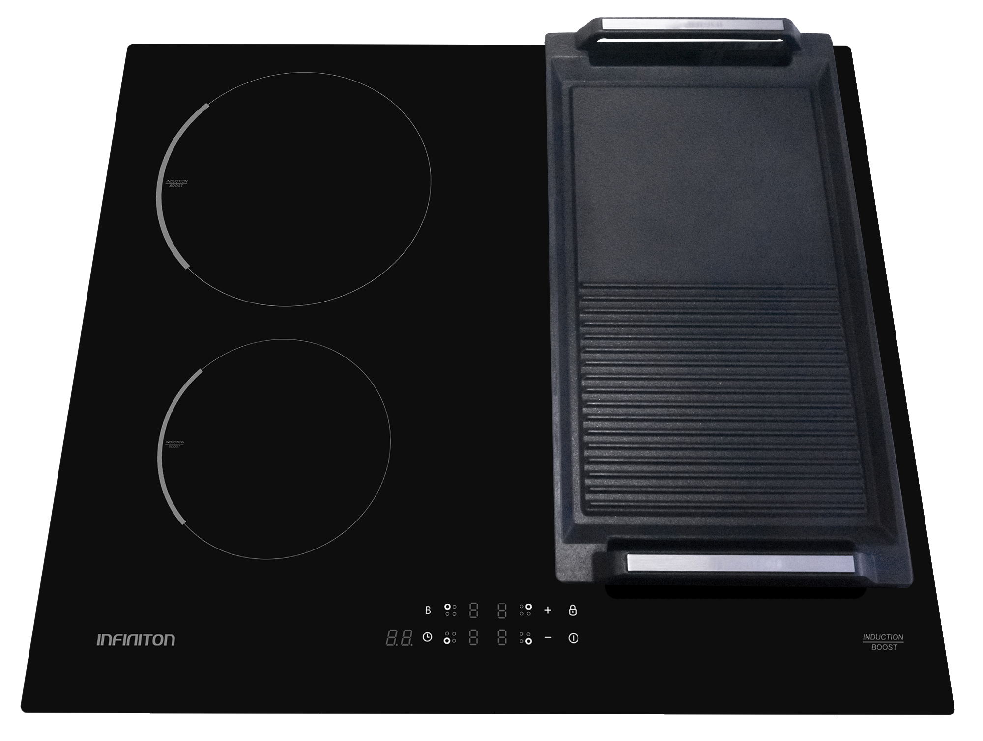 Plancha grill encima de una placa de inducción