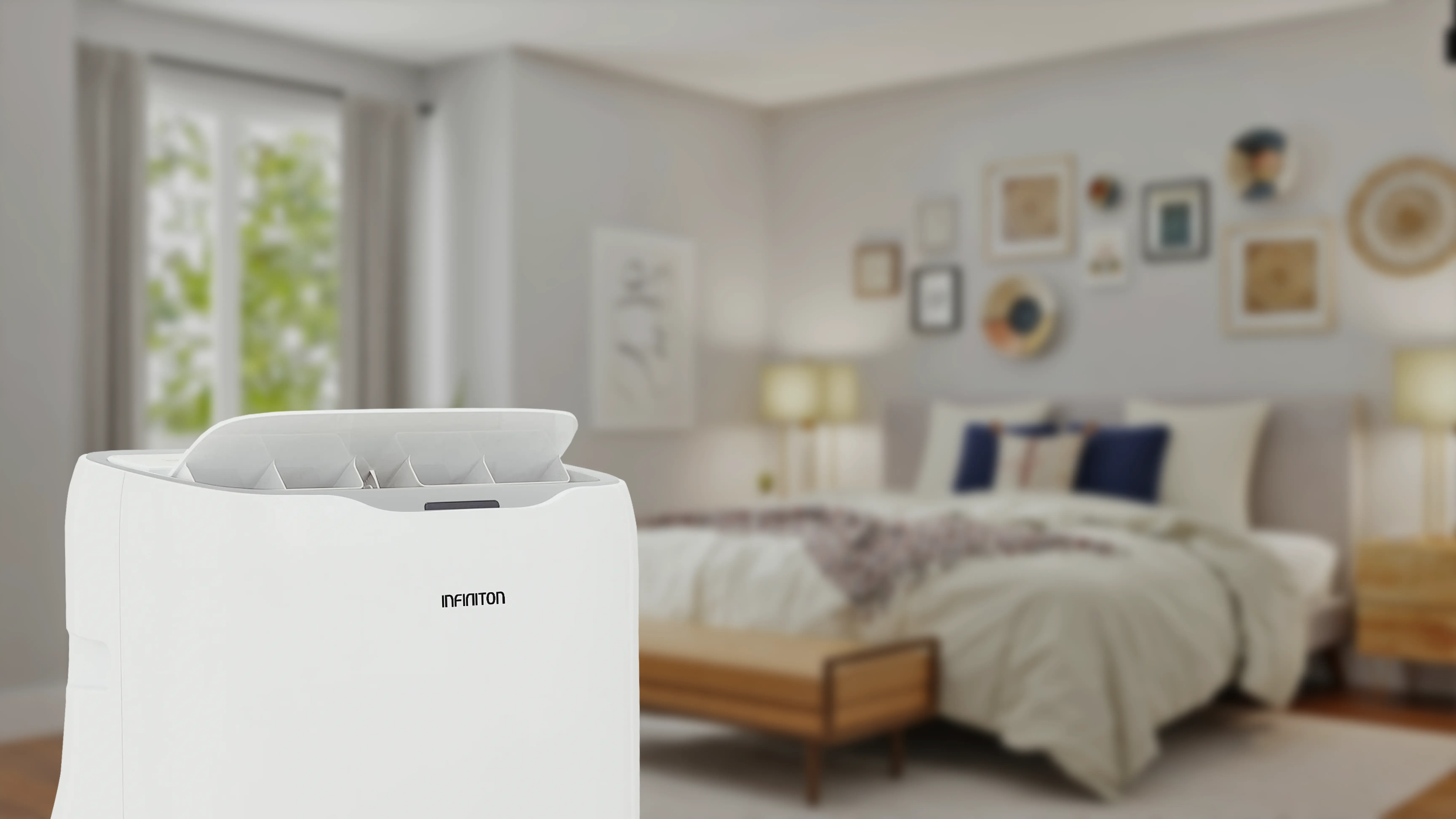 Montaje de PACPX45AW en habitación con fondo desenfocado