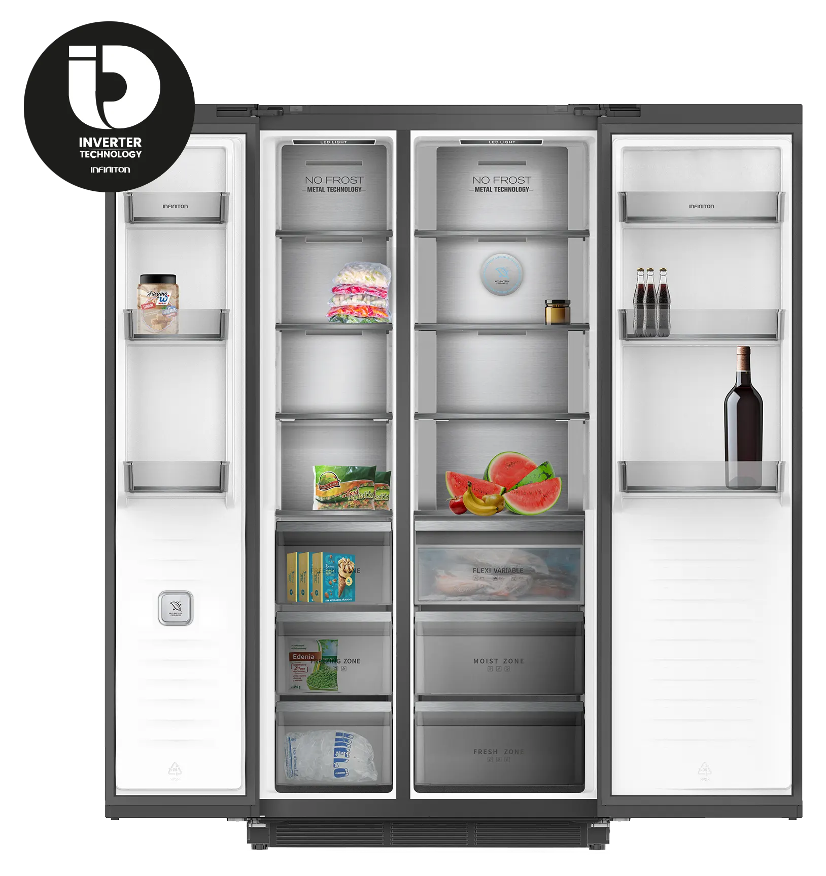 SBS-535A93XEB abierto con logo Inverter