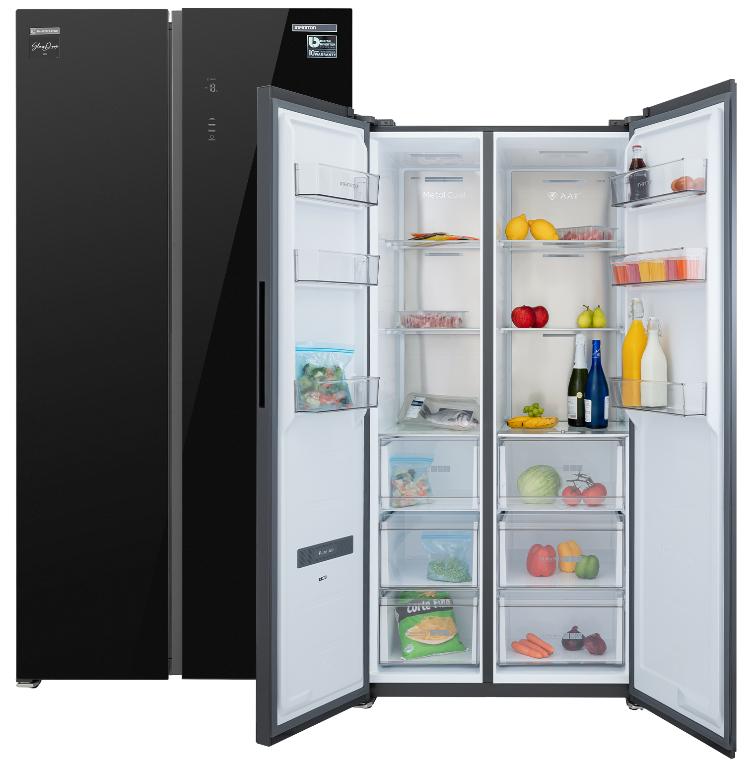 SBS-630A85NEG cerrado y delante el mismo modelo abierto