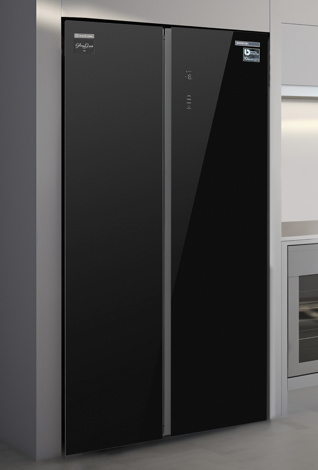 SBS-630A85NEG semi-integrado en la cocina