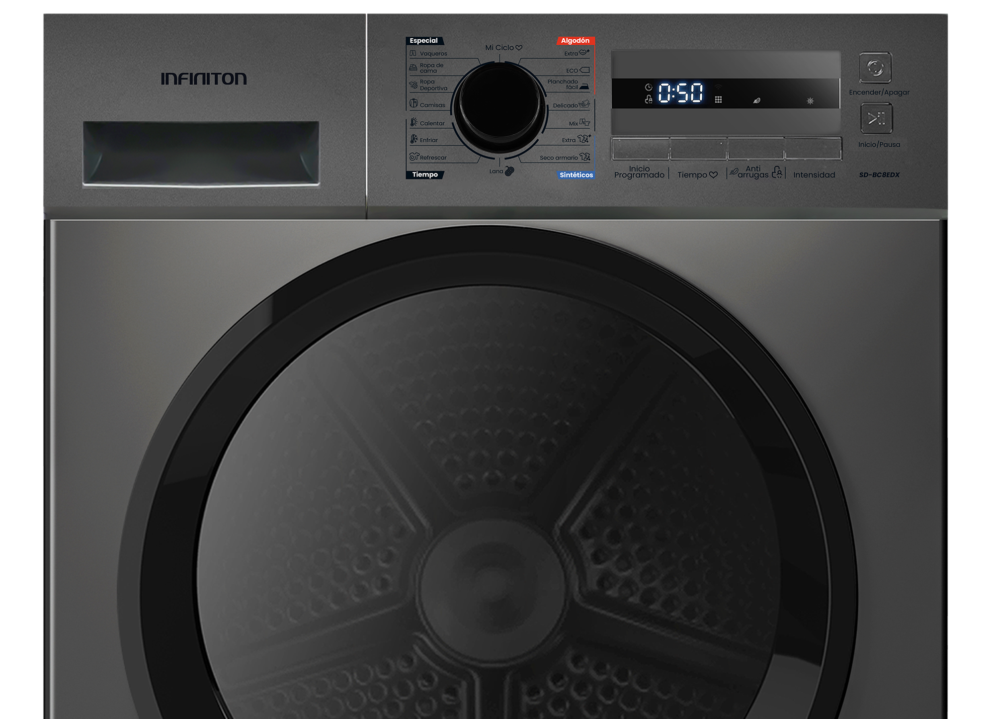Secadora SD-BC8EDX recortada por la mitad
