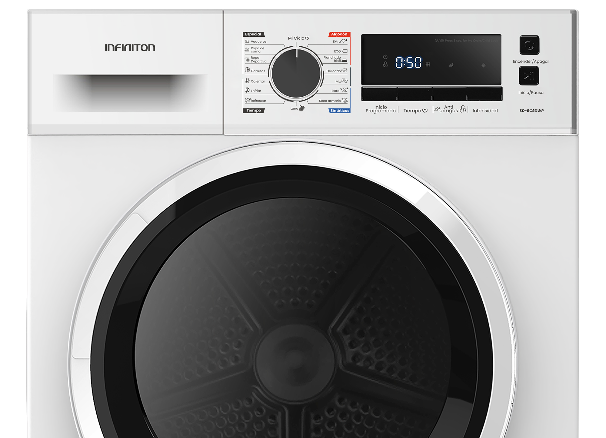 Secadora SD-BC9DWP recortada por la mitad