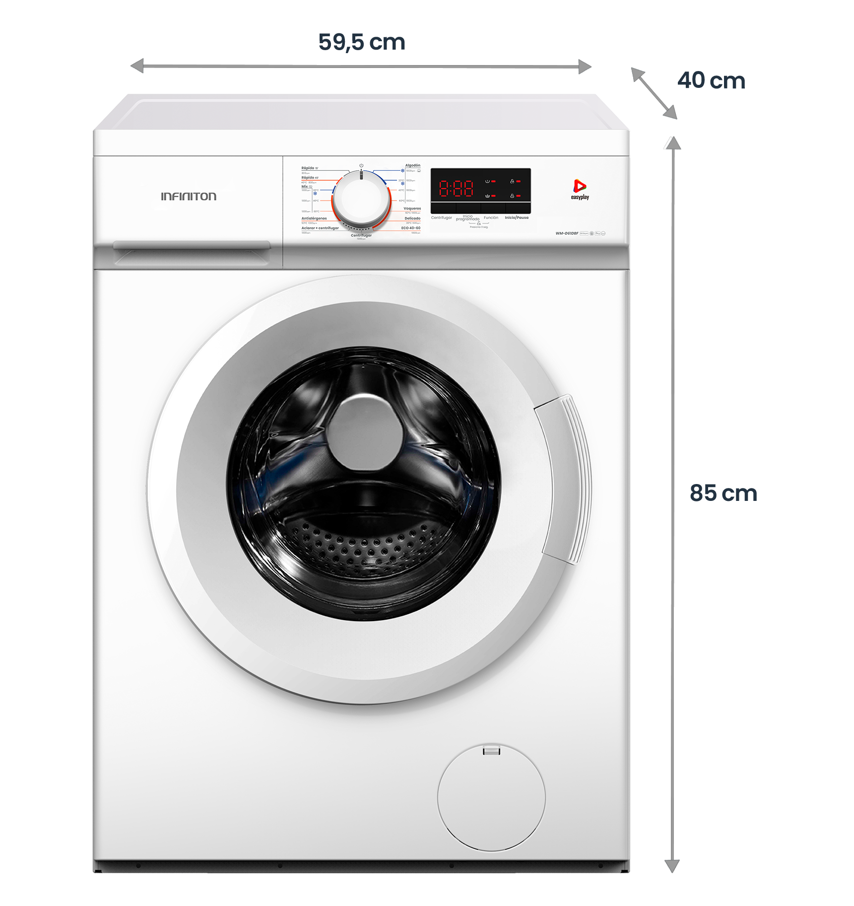Medidas del modelo WM-D61DBF
