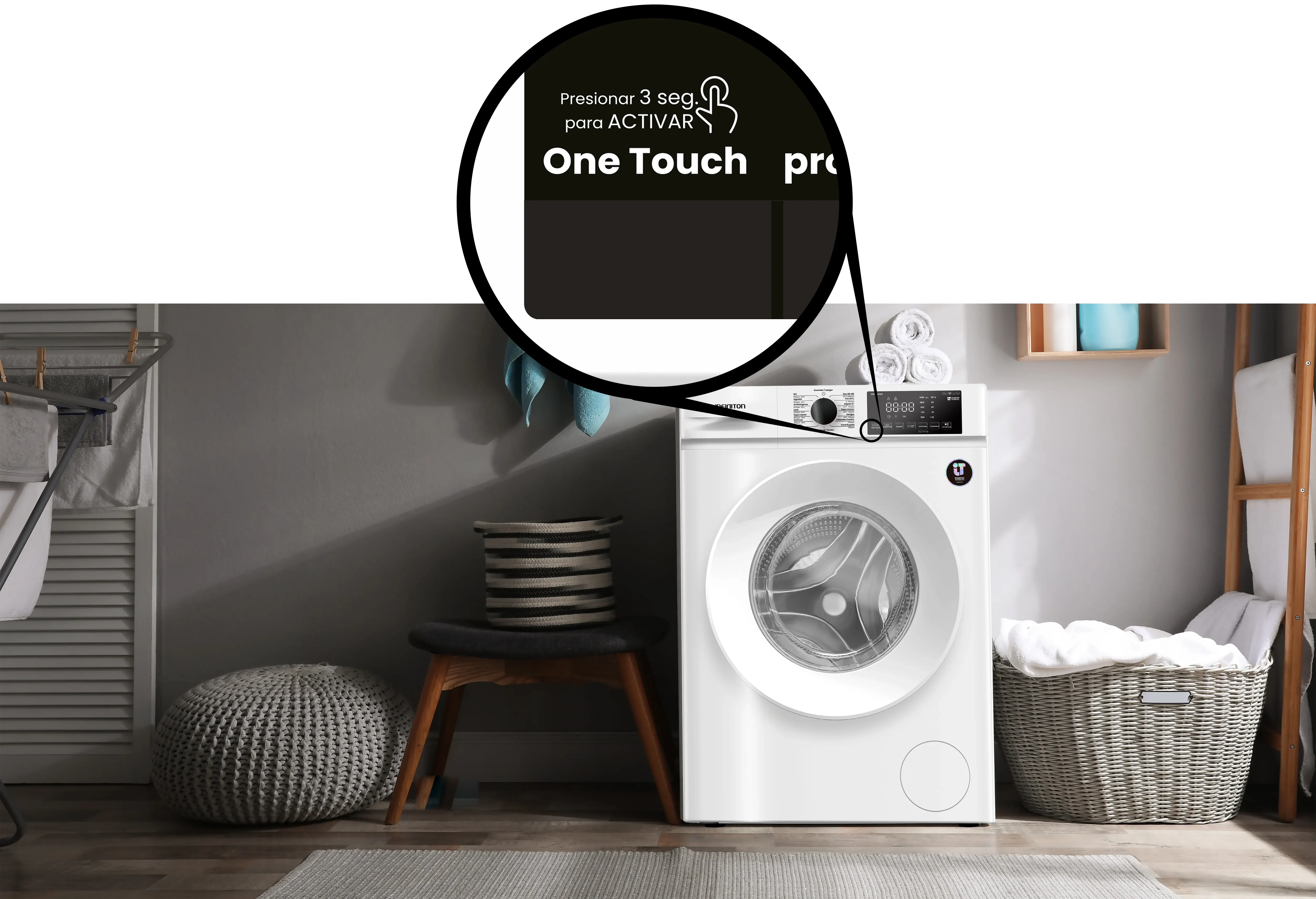 Lavadora con función One Touch