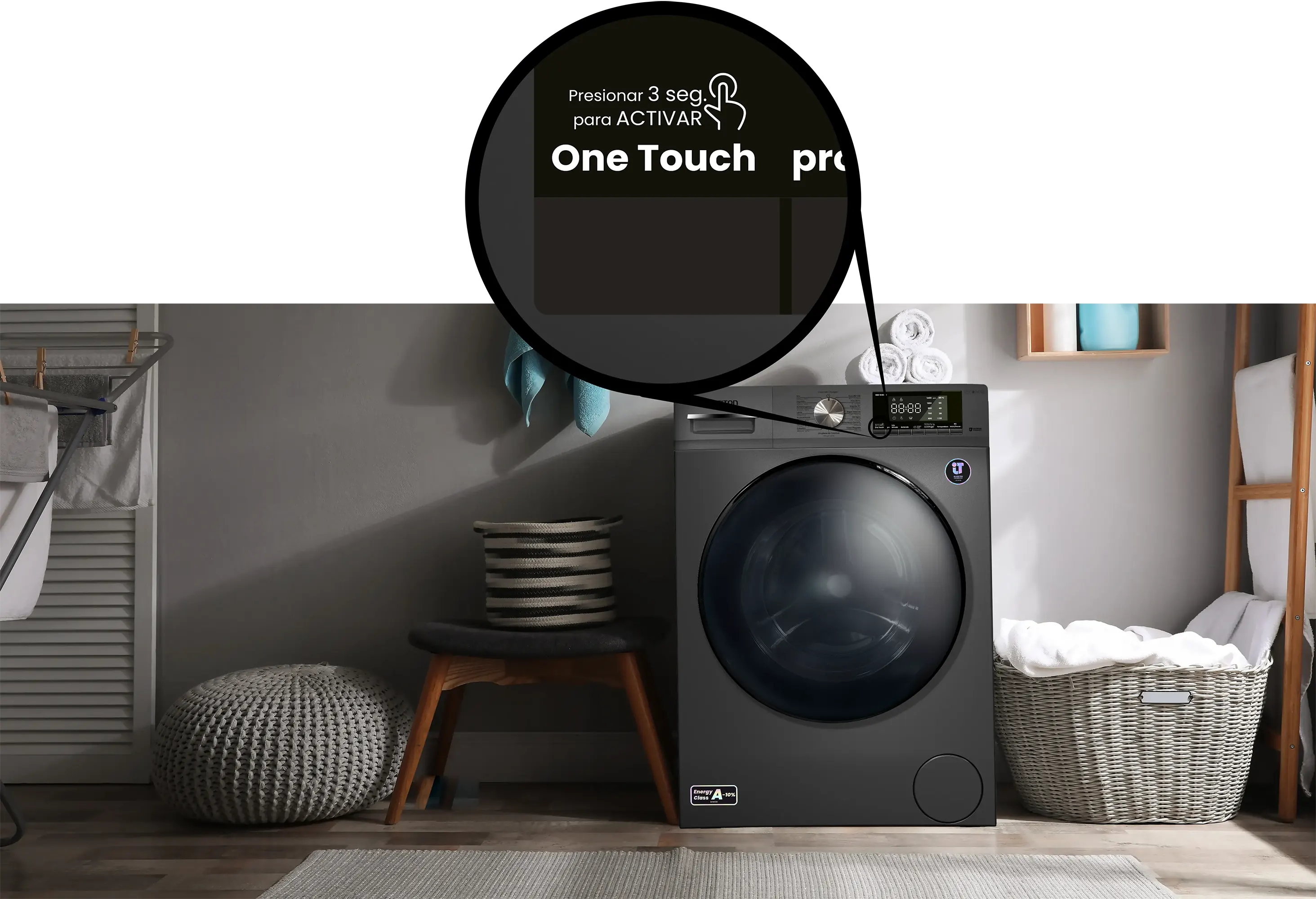 Lavadora con función One Touch