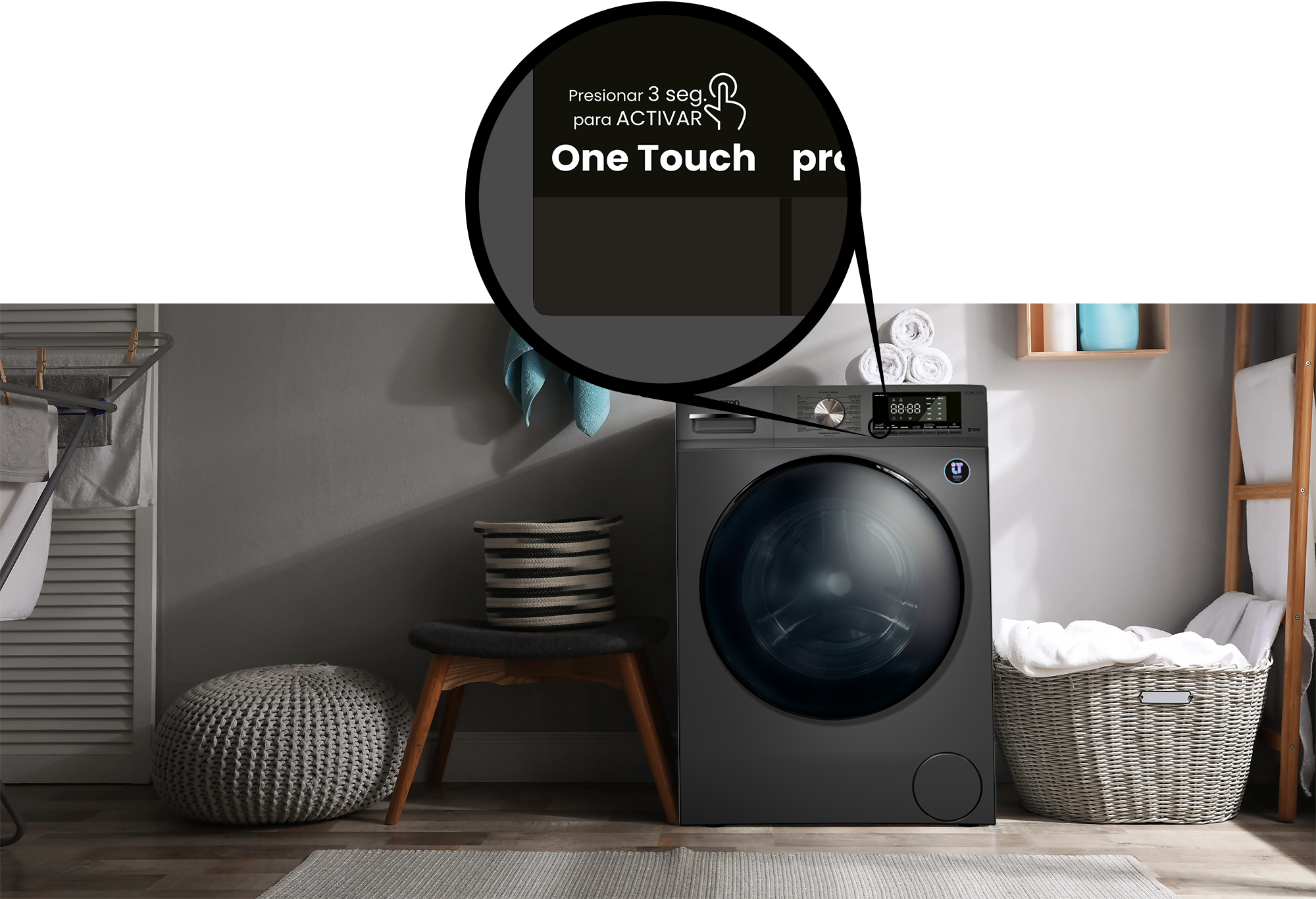 Lavadora con función One Touch