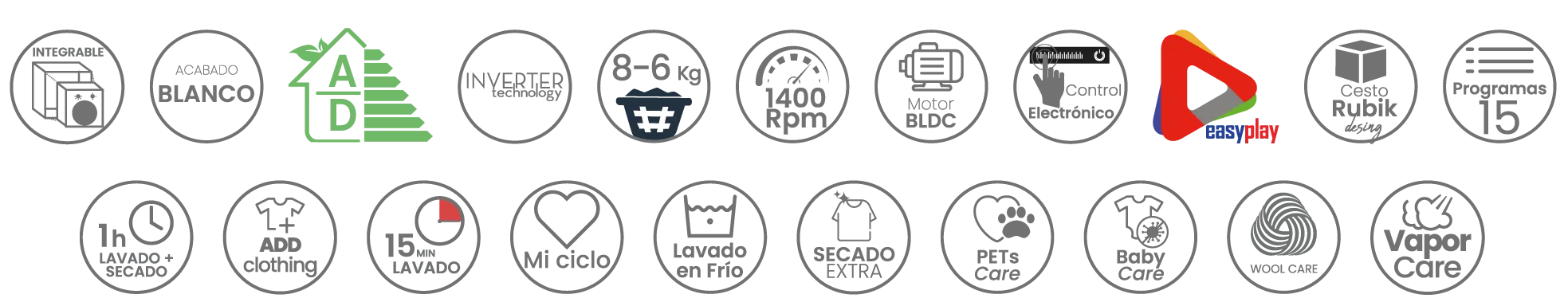 Iconos modelo WSD-BBG86WAD