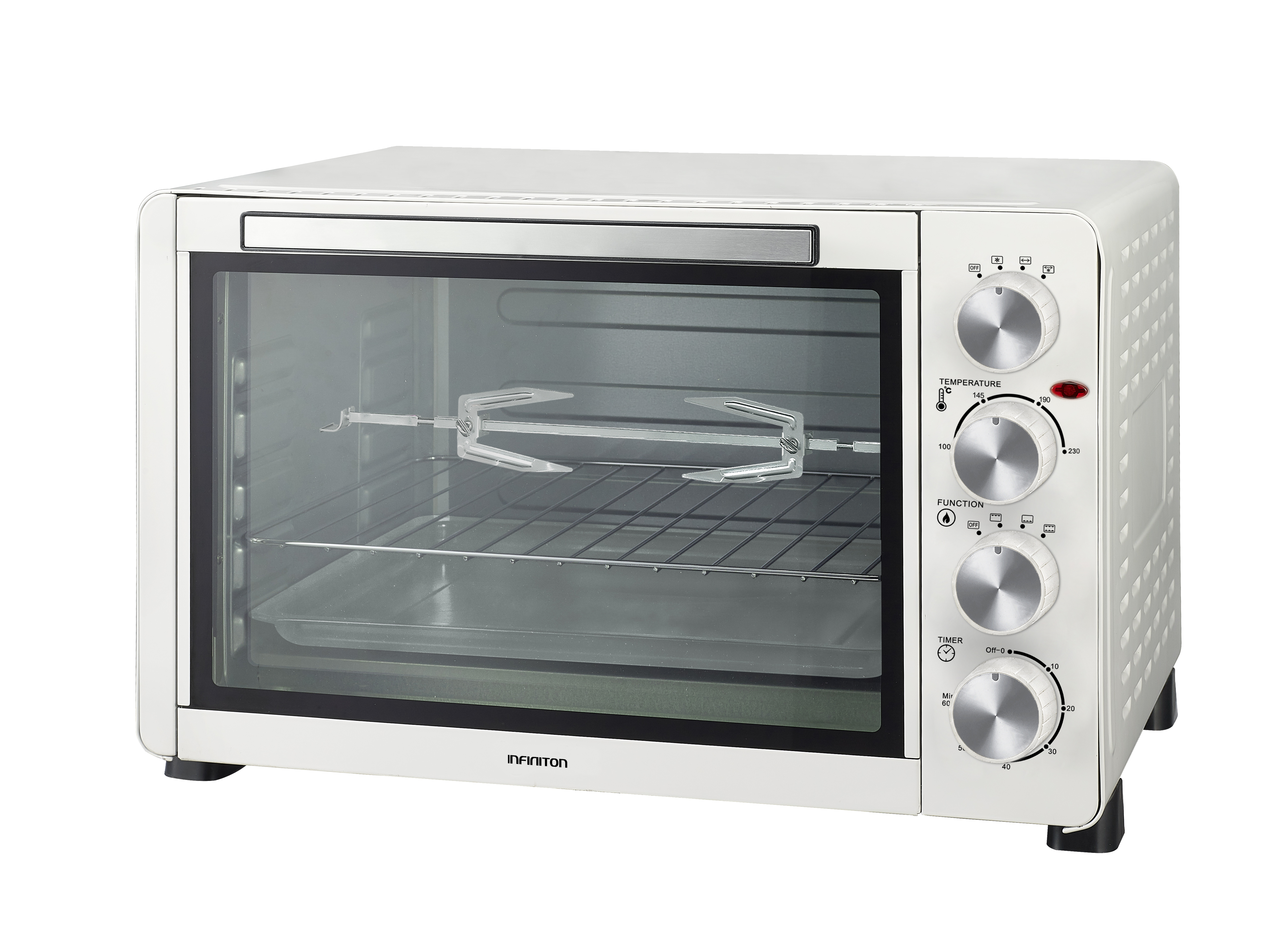 INFINITON HSM-A30B – Horno sobremesa, Blanco, 30L, 1500W, Convección, Doble  acristalamiento, Luz interior, Temporizador 60 min. : .es: Hogar y  cocina