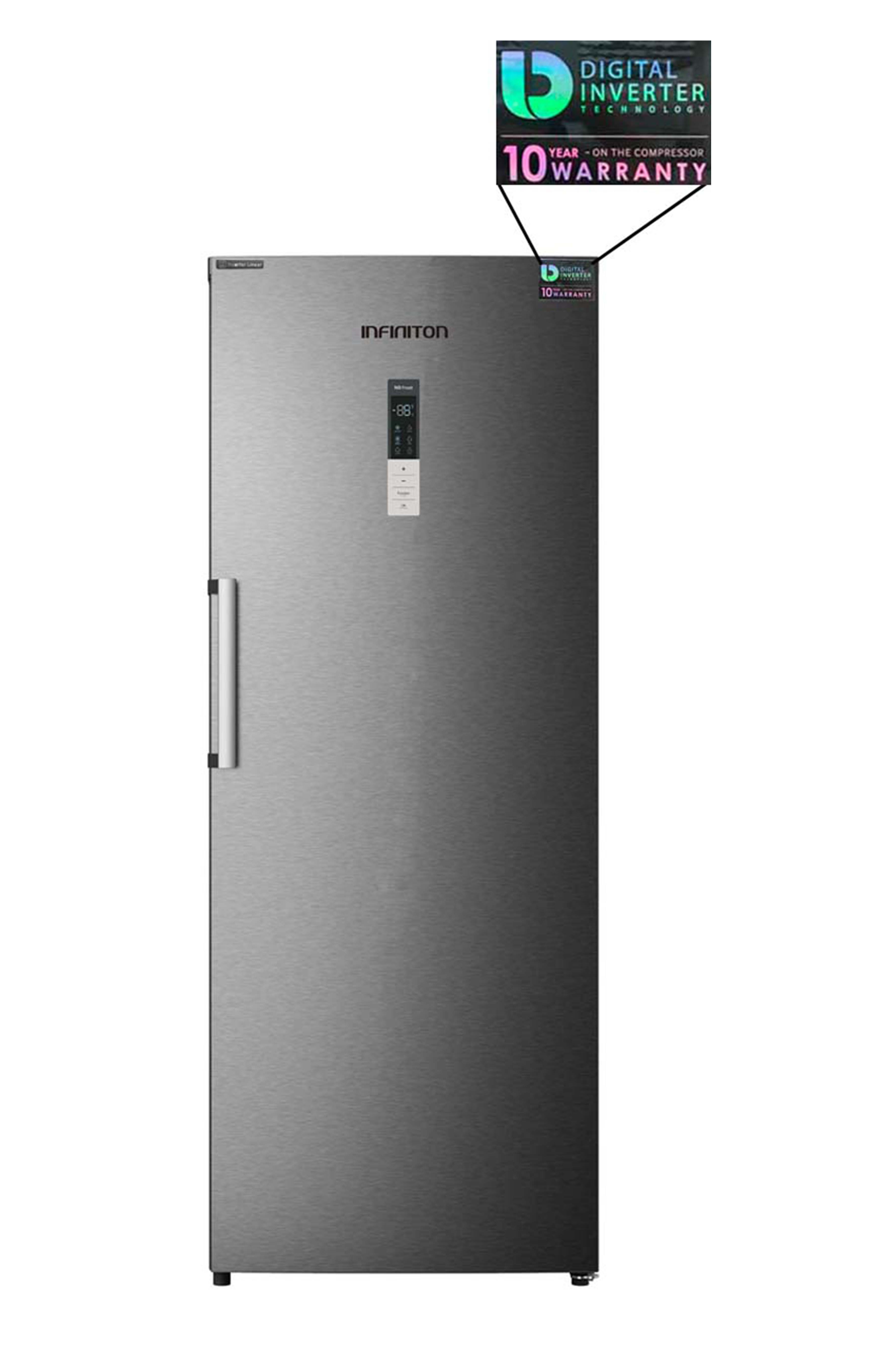 Separación Oscuro Zanahoria Congelador Vertical - Infiniton CV-870IX, Inox, 380 litros,1,85m A++ / E