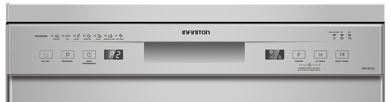 Instalación Incluída · Lavavajillas Infiniton DIW-60.6s - Inox, Clase E